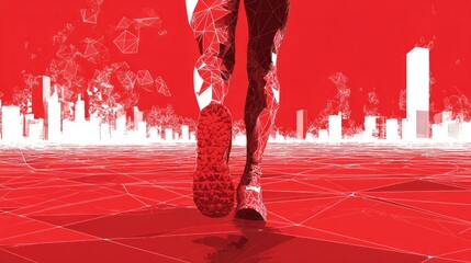 silhouette of a runner's legs