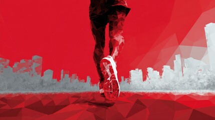 silhouette of a runner's legs