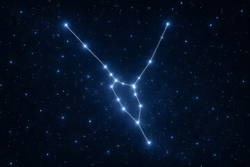 Taurus constellation brightly shining in starry night sky capturing cosmic wonder and zodiac astrology concepts of celestial navigation and stargazing experience