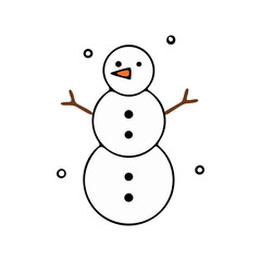vector of a snowball man