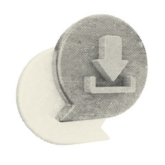 3d chat speech talk bubble icon illustration