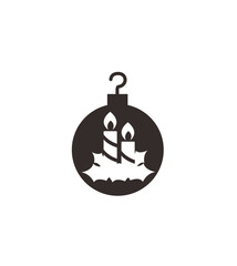 Stylized heart-shaped flower with two leaves on a white background, simple graphic design.