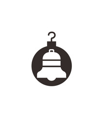 Stylized heart-shaped flower with two leaves on a white background, simple graphic design.