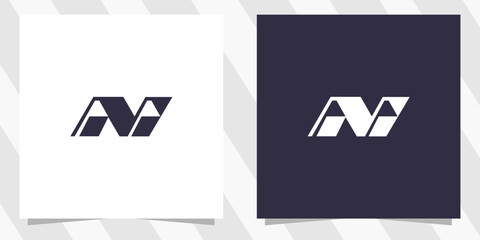 letter n logo design vector
