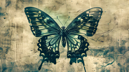 Butterfly on textured background