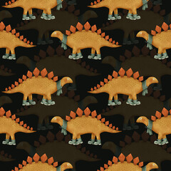 A Fun and Playful Stegosaurus Pattern Design Specifically Crafted for Kids