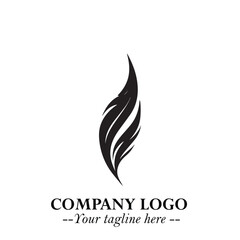 Obraz premium Rocket Logo Symbol in Black on the White Background with Modern Futuristic Space Design 