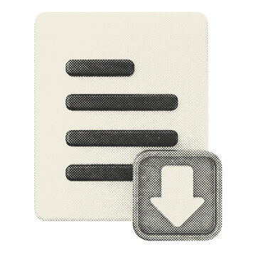 3d download data information database multimedia icon halftone
