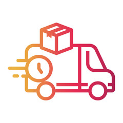 fast servive Line Gradient Icon