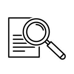 Professional magnifying glass examining document details for insightful analysis and discovery of key information