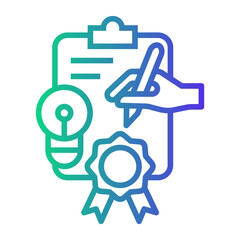 patent Line Gradient Icon