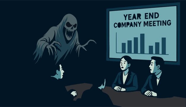 vector illustration of year company end business