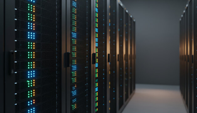 Utah Data Center Interior with Server Racks