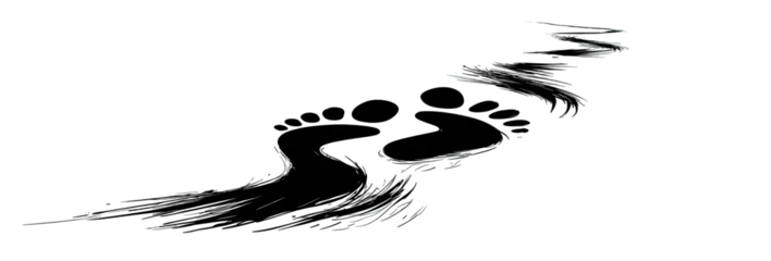 Abstract smoky trail on black background