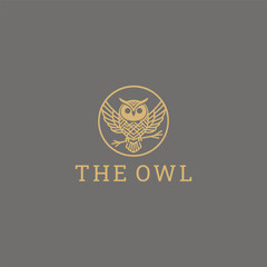 Obraz premium Owl logo style icon design template vector illustration