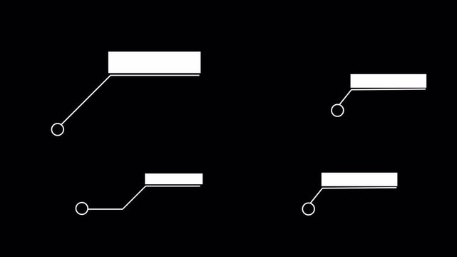        Animated callout graphics elements. text highlighting design interface projects and Callout elements . Set of callout animation 4k video.