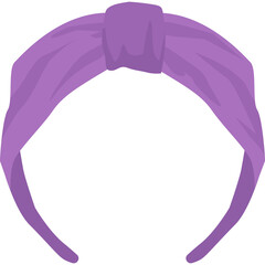 Purple Twisted Knot Headband For Women Simple Hair Accessory Isolated On White Background