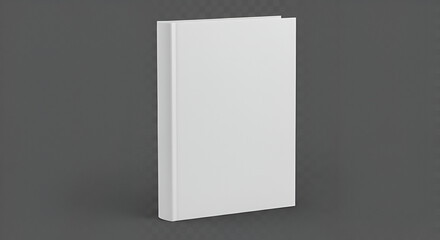 Blank white book mockup for design presentation and marketing materials