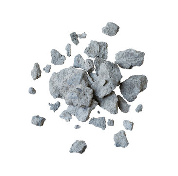 gravel pieces stone crushed isolated