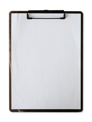 clipboard with blank paper isolated