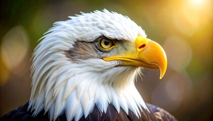 Obraz premium Majestic Bald Eagle Portrait Nature with Wildlife, Bird, and Closeup.