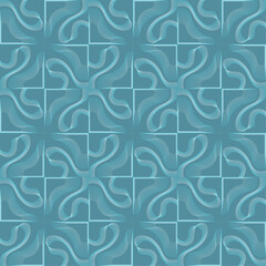 abstract seamless pattern with wireframe art style