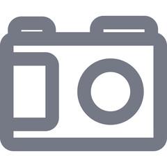 Simple Camera Icon With A Circular Lens In A Thick Outline On A Transparent Background