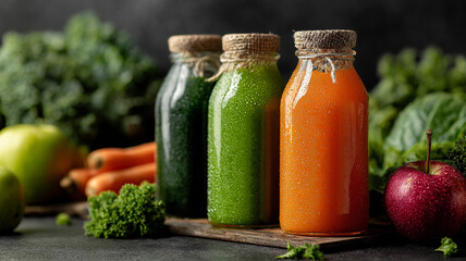 fresh fruit juice with fruits