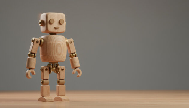 Wooden Robot Product Photography