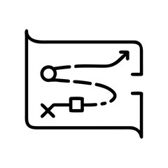 Obraz premium Strategic planning icon showing a roadmap