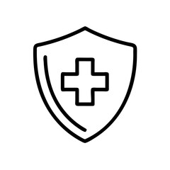 Fototapeta premium Shield with plus sign for health protection