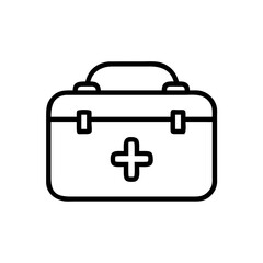 First aid kit icon, symbol of emergency response