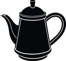  silver teapot with curved spout polished on white.eps