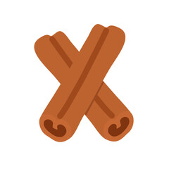 Cinnamon Sticks in Flat Cute Style for Baking Illustration