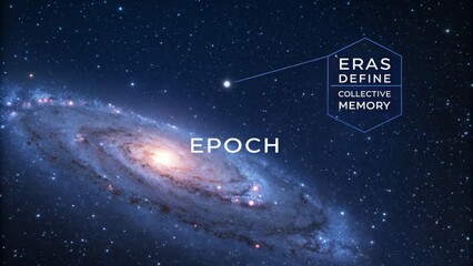 Spiral Galaxy and Stars in the Vast Cosmic Night Sky