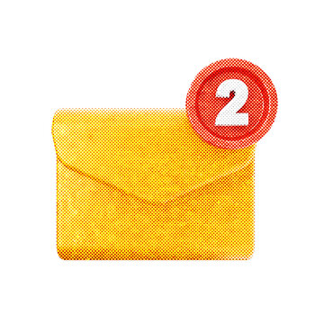 3d notification mail reminder icon illustration