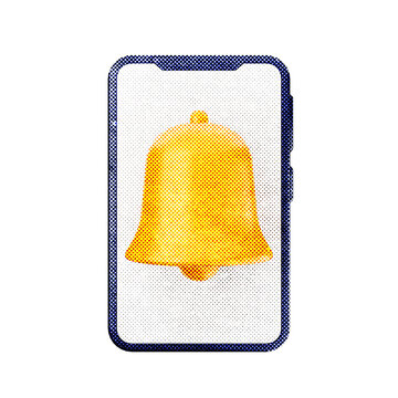 3d notification smartphone reminder icon illustration