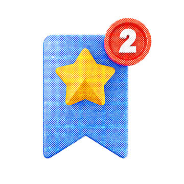 3d notification mark reminder icon illustration