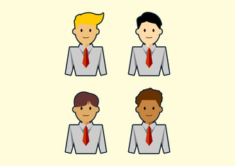Fototapeta premium set of business people