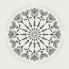 Lavender Dreams Design with Floral Mandala and Lavender Illustration