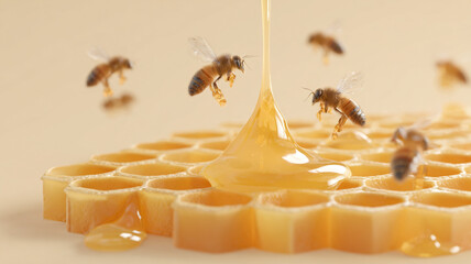 High definition sweet honey honeycomb image
