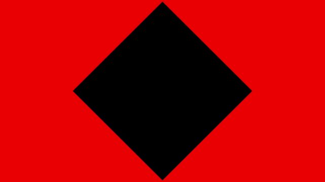 Simple diamond transition animation. Rhombuses or concentric squares on a background of water drops brown and gray. Abstract geometric spark or star shape rotating background animation, 4k video.