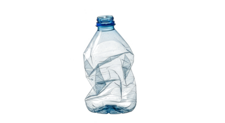 Distorted iridescent water container amidst stark darkness