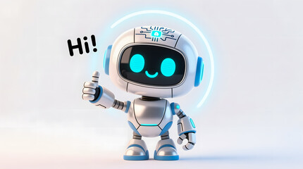 Friendly automation and AI development concept, showcasing a bot dedicated to making users feel welcome and secure.