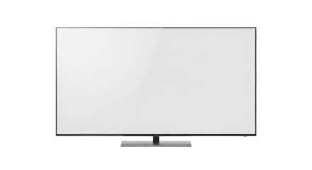 Sleek television display on stand