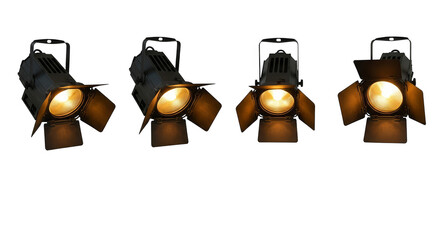 Stage lights illuminate the darkness