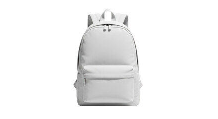Blank White Backpack Mockup Casual Travel Bag featuring backpack, bag, white, mockup, blank isolated with clean