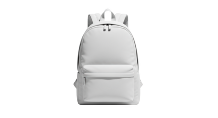 Blank White Backpack Mockup Casual Travel Bag featuring backpack, bag, white, mockup, blank isolated with clean