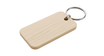 Blank Wooden Keychain Rectangle Shape Keyring Mockup featuring keychain, key ring, keyring, key chain, wood creative