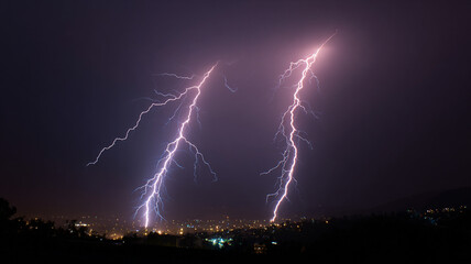 lightning in the night